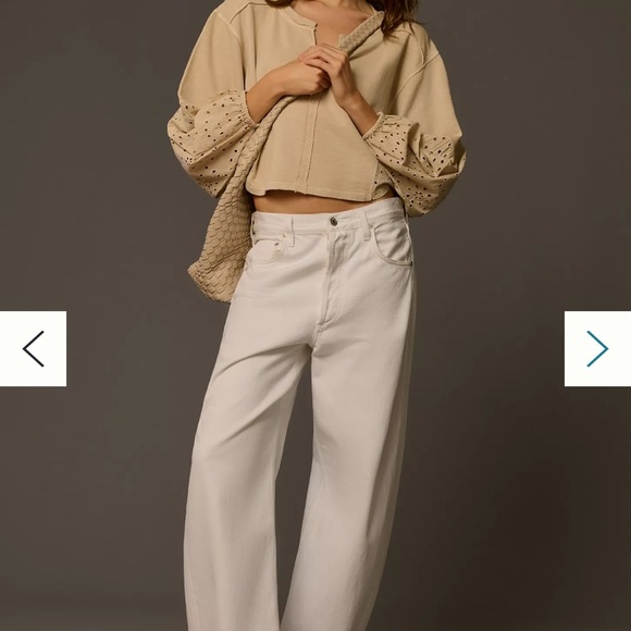 Pilcro Batwing Eyelet Sweatshirt - Picture 2 of 5